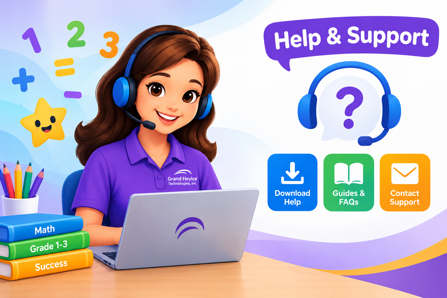 Grand Heylce Technologies customer support for educational math software